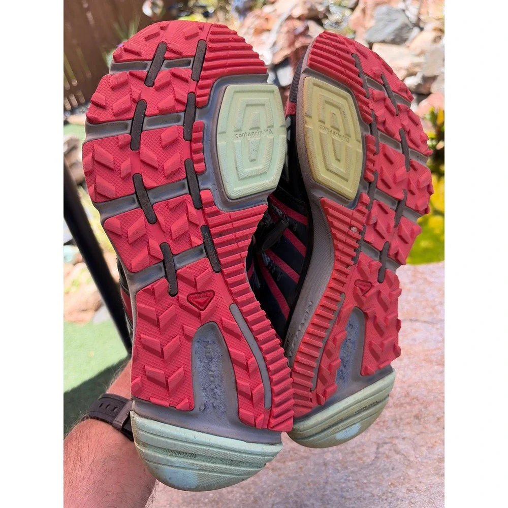 Salomon XR Mission Women Red Black Trail Running Shoes 377476 Sneakers Size 8